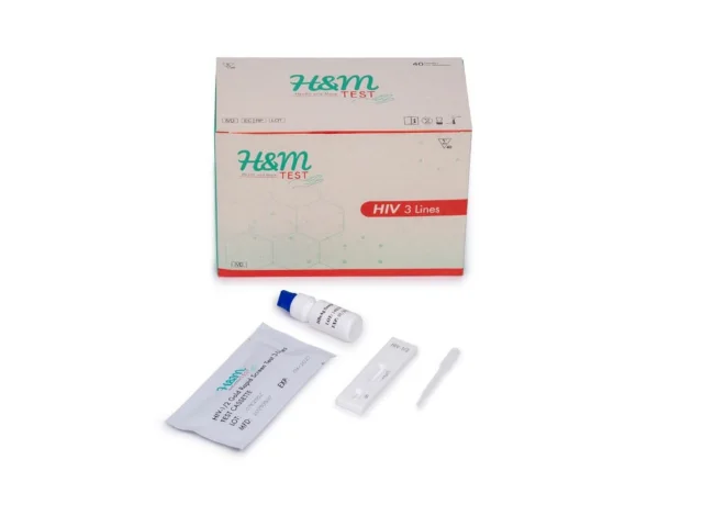 Prueba rápida VIH, casete 3 líneas (suero/plasma)